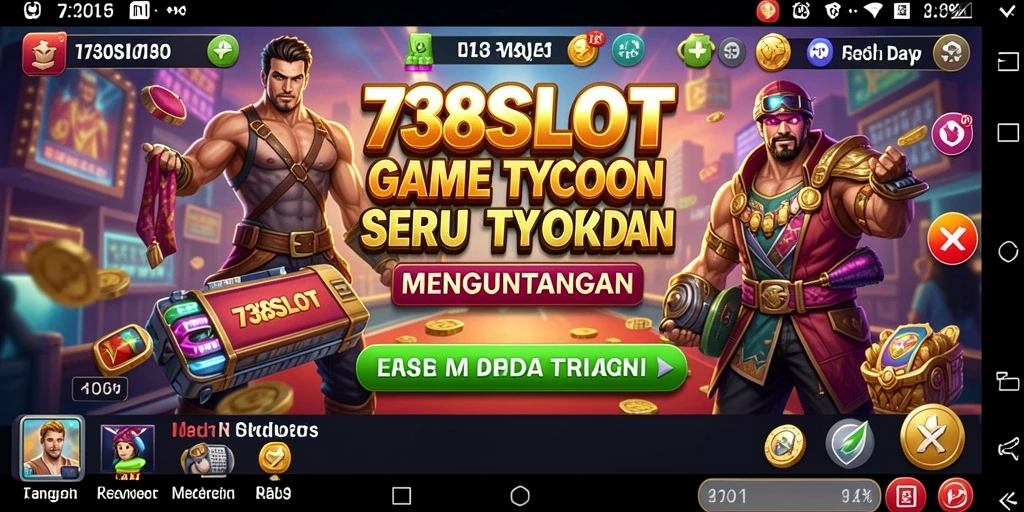 Tampilan gameplay menarik dari 738SLOT dengan slot yang beragam.